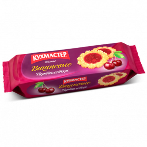 Печенье Кухмастер Тарталетки вишневые 240 гр