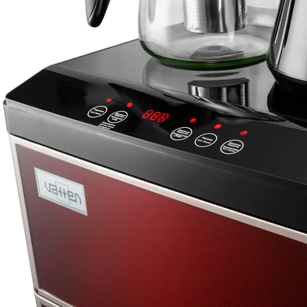 Кулер с чайным столиком Тиабар Vatten L50RFAT, красный (шкафчик 5 литров)