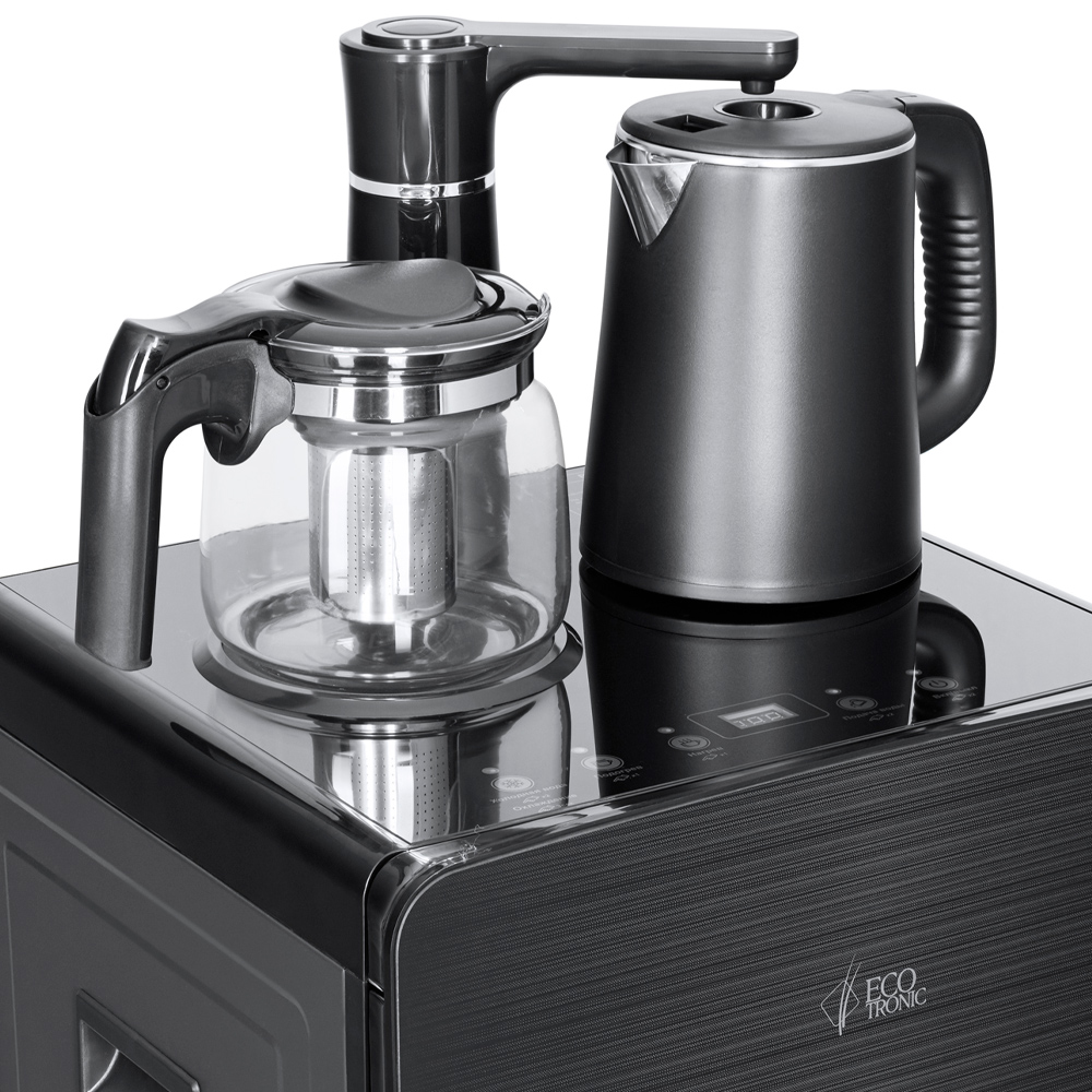 Кулер с чайным столиком Тиабар Ecotronic TB18-LE черный (шкафчик 6 литров)