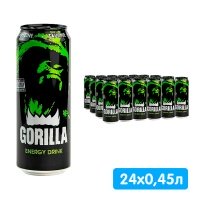 Энергетический напиток Gorilla 0,45 литра, ж/б, 24 шт. в уп.