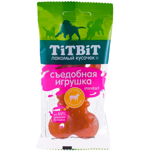 Косточка TiTBiT с ягненком съедобная игрушка стандарт 50 гр