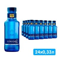 Вода Solan de Cabras 0.33 литра, газ, стекло, 24 шт. в уп.