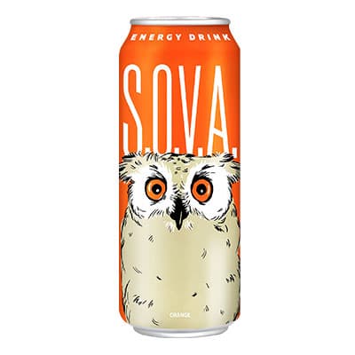 Энергетический напиток Сова / S.O.V.A. апельсин 0.5 л (12 шт)