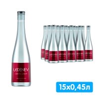 Вода Ledenev 0.45 литра, газ, стекло, 15 шт. в уп.