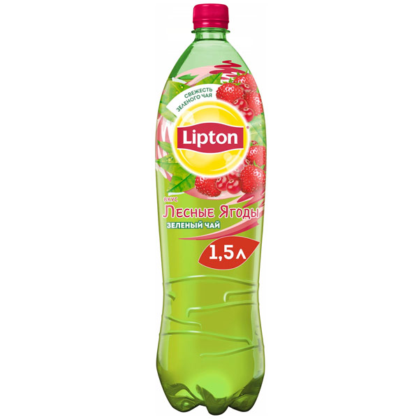 Холодный Чай Lipton / Липтон Лесные Ягоды 1,5 литра, пэт, 6 шт. в уп.