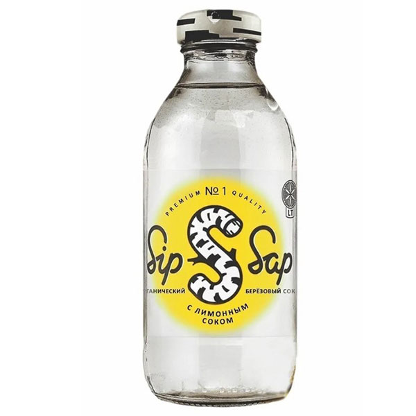 Сок берёзовый Sip Sap со вкусом лимона стекло 0.33 литра