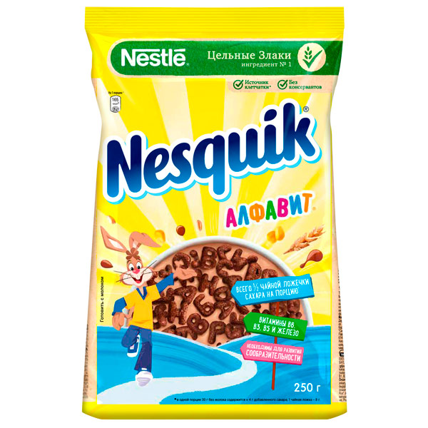 Готовый завтрак Nestle Nesquik Алфавит 250 гр