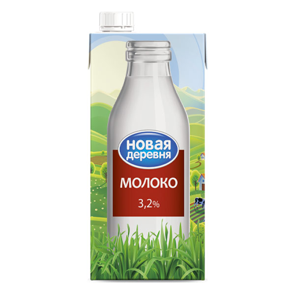 Молоко Новая Деревня ультрапастеризованное 3.2% БЗМЖ 1 литр - фото 1