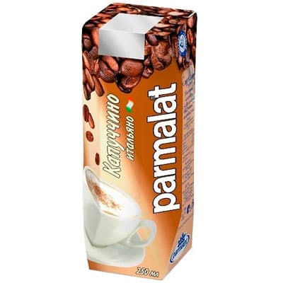 Молочный коктейль Parmalat Капуччино итальяно БЗМЖ 250 гр