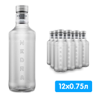 Вода Nedra 0.75 литра, газ, стекло, 12 шт. в уп.