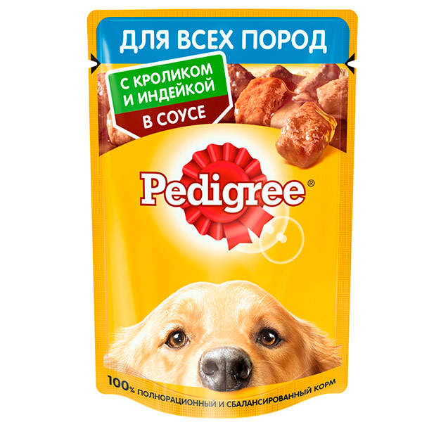Корм Pedigree соус для собак с кроликом и индейкой 85 гр