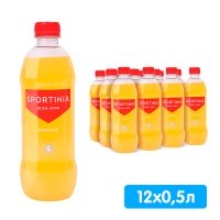 Напиток Sportinia L-Carnitine Ананас 0.5 литра, без газа, пэт, 12 шт. в уп.
