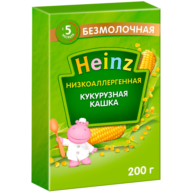 Кашка детская Heinz кукурузная безмолочная с 5 месяцев 200 гр