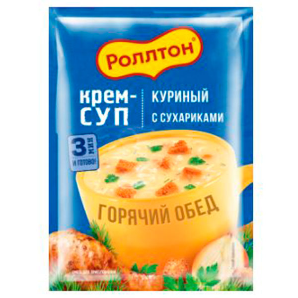 Крем-суп Роллтон куриный с сухариками 21 гр