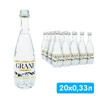 Вода Grani 0.33 литра, без газа, стекло, 20 шт. в уп.