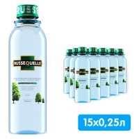 Вода RusseQuelle 0.25 литра, без газа, стекло, 15 шт. в уп.