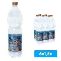 Вода Курортный Источник Железноводская 1.5 литра, газ, пэт, 6 шт. в уп.
