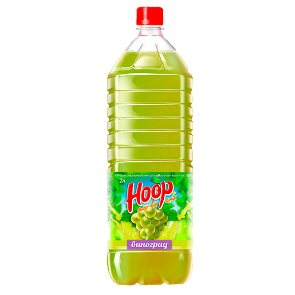 Напиток Hoop виноградный 2 литра, без газа, пэт, 6 шт. в уп.