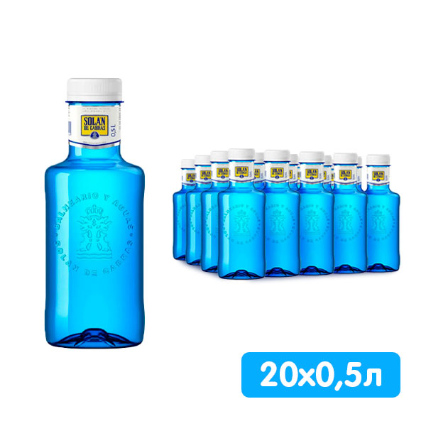 Вода Solan de Cabras 0,5 литра, без газа, пэт, 20 шт. в уп.