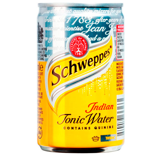 Schweppes Indian Tonic / Швепс Индиан Тоник импорт 0,15 литров, газ, ж/б, 24 шт. в уп.