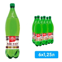 Вода Аш-Тау 1.25 литра, газ, пэт, 6 шт. в уп.