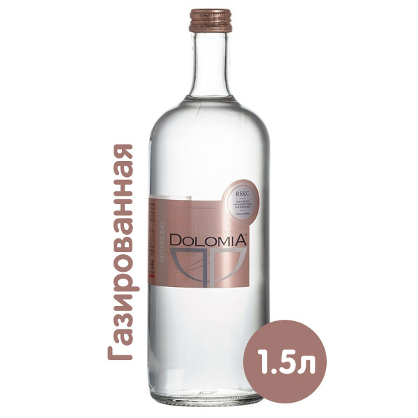 Вода Dolomia Exclusive 0.75 литра, газ, стекло, 12 шт. в уп