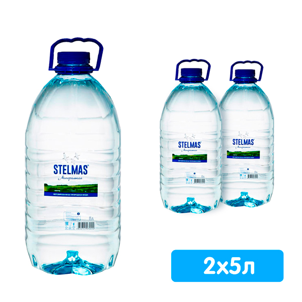 Вода Stelmas для детского питания 3+, 5 литров, 2 шт. в уп Вода Stelmas для детского питания 3+, 5 литров, 2 шт. в уп. - фото 1