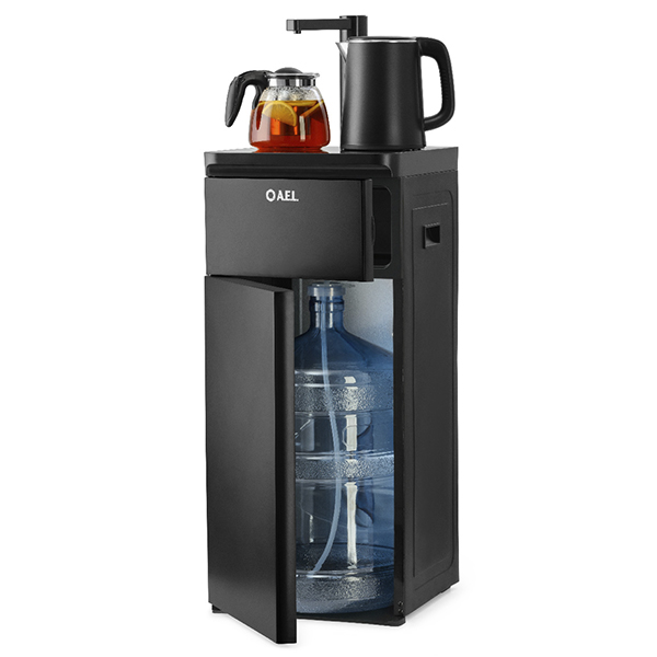 Кулер с чайным столиком Тиабар AEL LK-AEL-53a черный (шкафчик 3 литра)