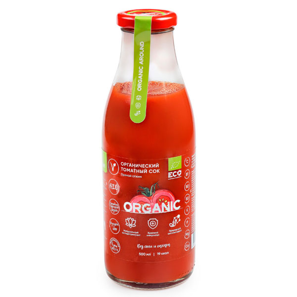 Томатный сок Organic Around прямого отжима (Ферма М2) 0,5 литра