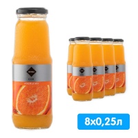 Апельсиновый сок Rioba 0,25 литра, 8 шт. в уп.