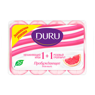 Крем-мыло Duru пробуждающее розовый грейпфрут 90 гр (4 шт)