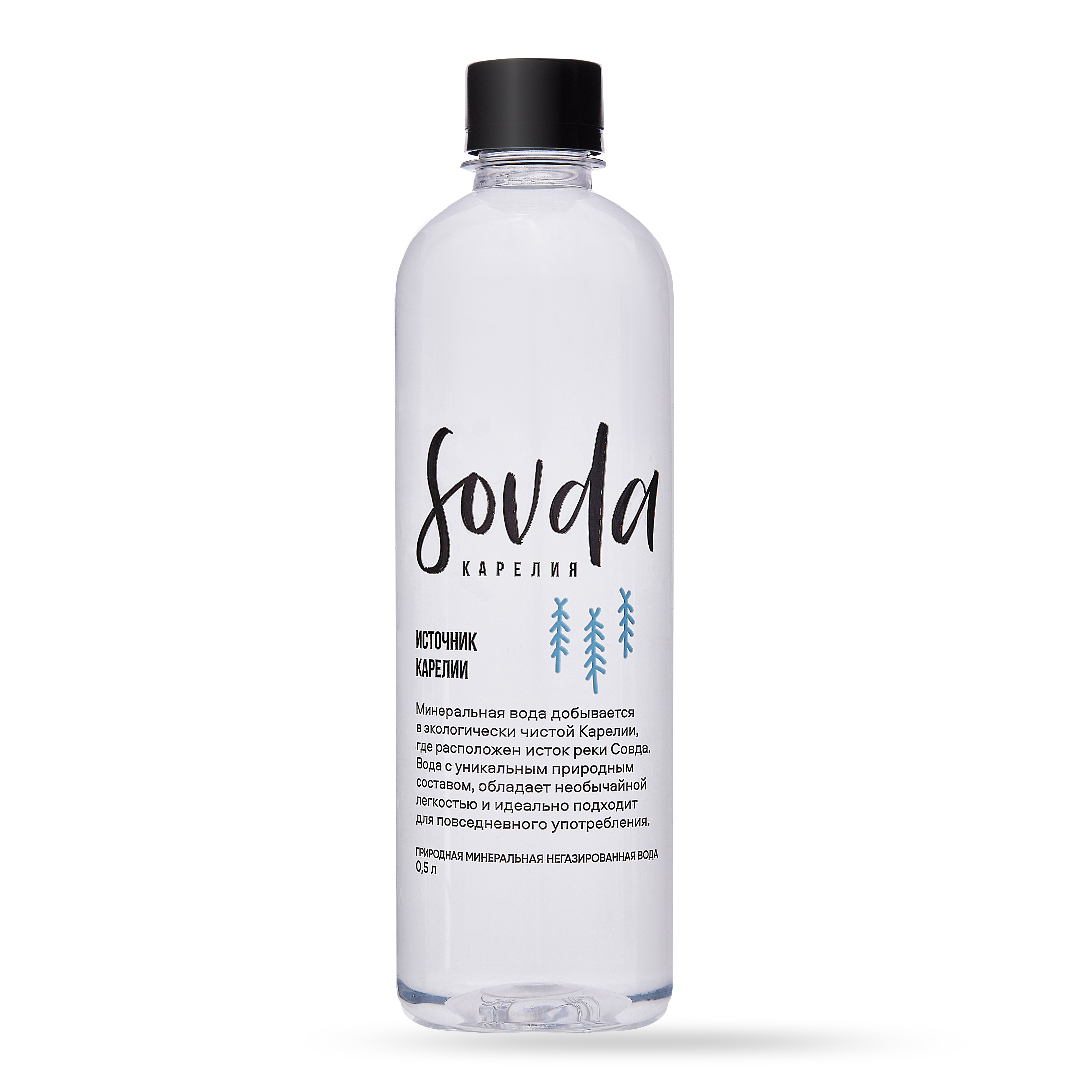Вода Sovda Карелия 0.5 литра, без газа, пэт, 12 шт. в уп.
