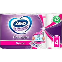 Бумажные полотенца Zewa Premium Декор с рисунком 2 слоя (4 шт) Бумажные полотенца Zewa Premium Декор с рисунком 2 слоя (4 шт)