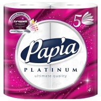Туалетная бумага Papia "хаят" PLATINUM 5 слоёв, 4 шт. в уп. Туалетная бумага Papia "хаят" PLATINUM 5 слоёв, 4 шт. в уп.