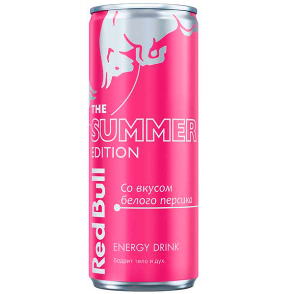 Энергетический напиток Red Bull / Ред Булл со вкусом белого персика 0.25 литра, ж/б, 24 шт. в уп. Энергетический напиток Red Bull / Ред Булл со вкусом белого персика 0.25 литра, ж/б, 24 шт. в уп.