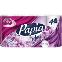 Туалетная бумага Papia Deluxe Dolce Vita белая 4 слоя (8 шт) Туалетная бумага Papia Deluxe Dolce Vita белая 4 слоя (8 шт)