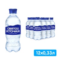 Вода Святой Источник 0.33 литра, газ, пэт, 12 шт. в уп. Вода Святой Источник 0.33 литра, газ, пэт, 12 шт. в уп.