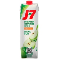 Яблочный сок J7 / Джей Севен осветлённое 0.97 литра Яблочный сок J7 / Джей Севен осветлённое 0.97 литра