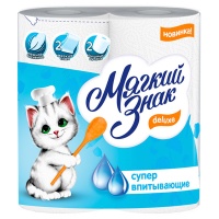Бумажные полотенца Мягкий знак Deluxe белые 2 слоя (2 шт) Бумажные полотенца Мягкий знак Deluxe белые 2 слоя (2 шт)