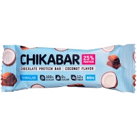 Батончик протеиновый Chikalab Кокос с шоколадной начинкой 60 гр Батончик протеиновый Chikalab Кокос с шоколадной начинкой 60 гр