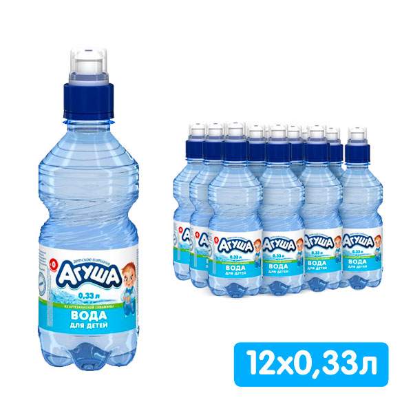 Вода Агуша 0.33 литра, спорт, без газа, пэт, 12 шт. в уп. Вода Агуша 0.33 литра, спорт, без газа, пэт, 12 шт. в уп.