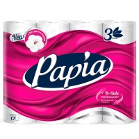 Туалетная бумага Papia белая 3 слоя (12шт) Туалетная бумага Papia белая 3 слоя (12шт)